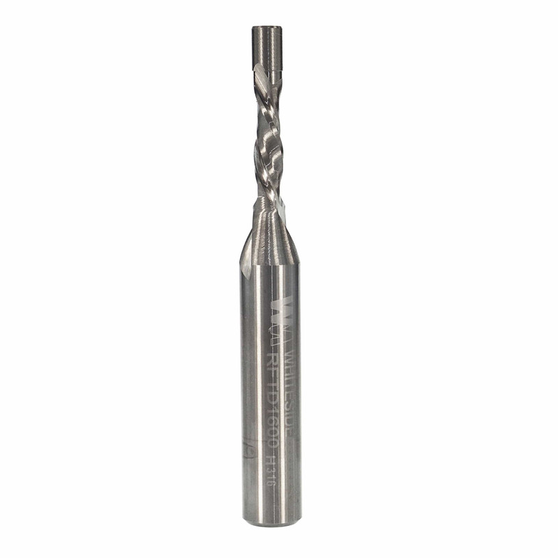 Flush Trim Spiral Router Bit - 1/4" SH - Types:Downcut Spiral Bit - Diameter:1/8" - Overall Length:3/8"